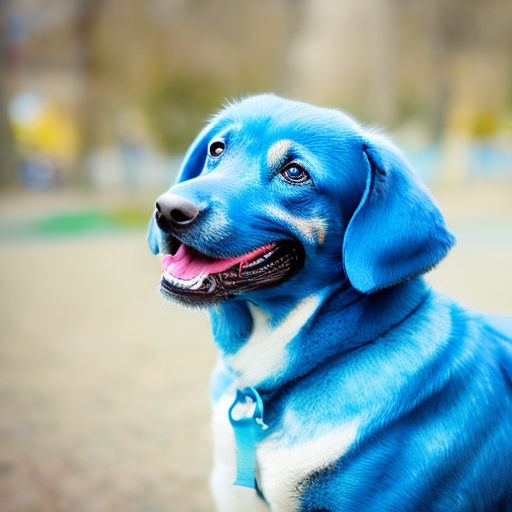 a blue colored dog